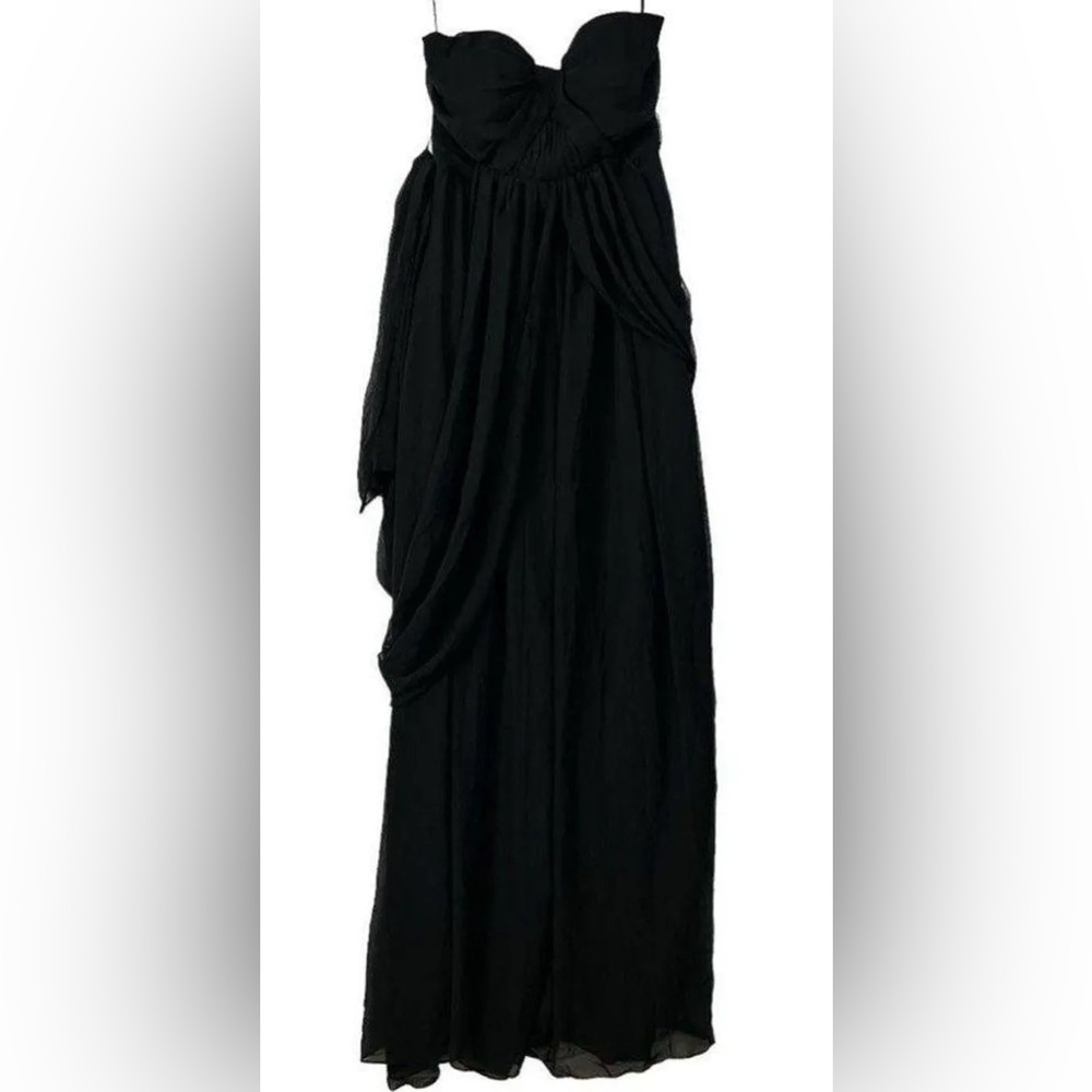Birds Grey Grace Black Chiffon Convertible Bridesmaid Dress